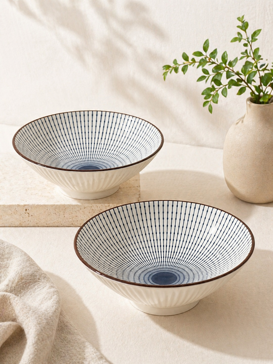 Indigo Line Ceramic Bowl