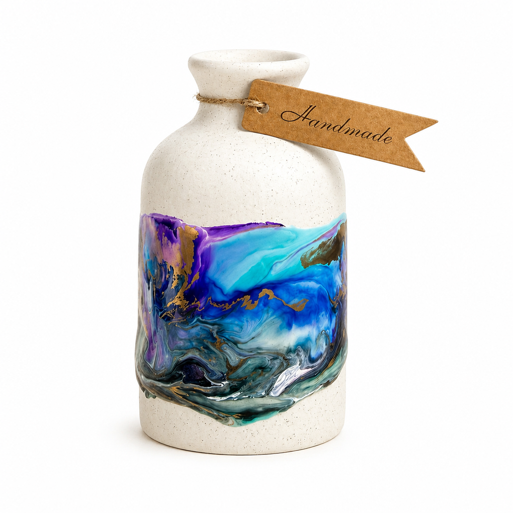 Vase- Ceramic & Resin- Mermaid