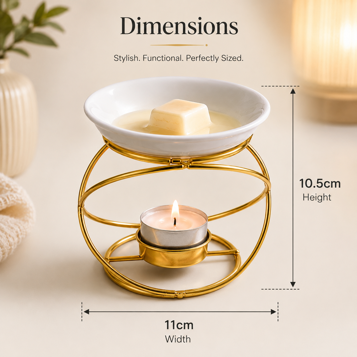 Gold Oil/ Wax Burner