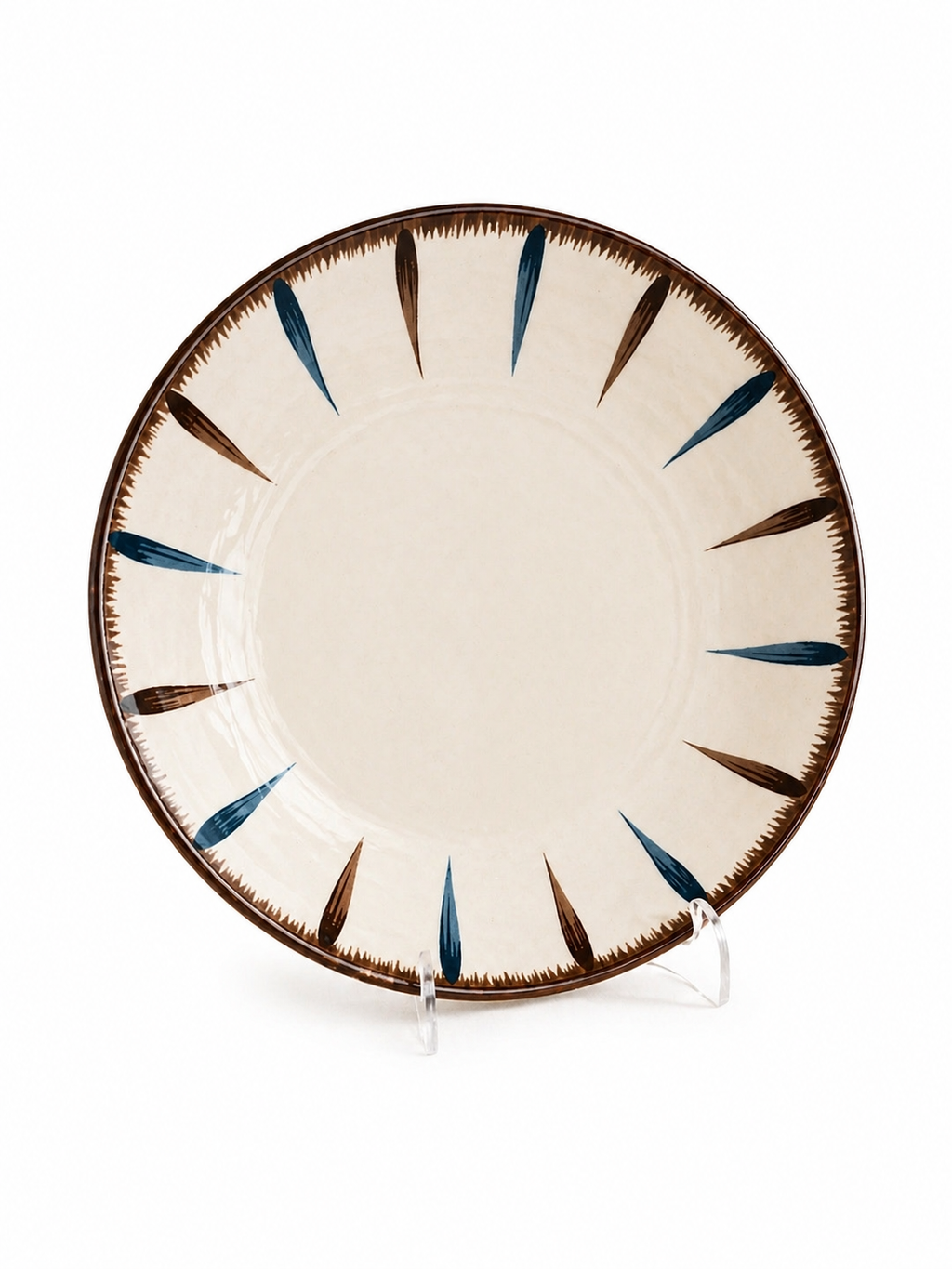 Azure Brush Ceramic Plate