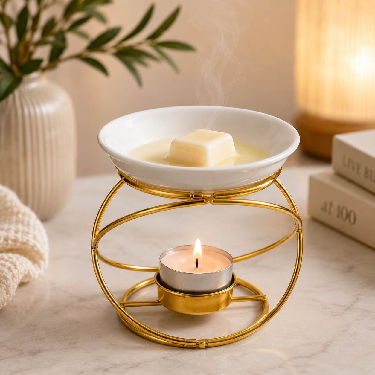 Gold Oil/ Wax Burner