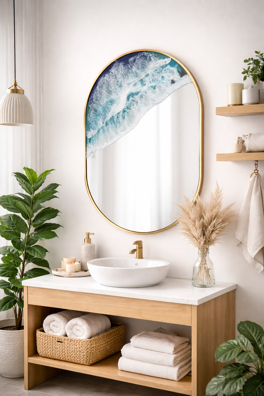 Ocean Wave Mirror