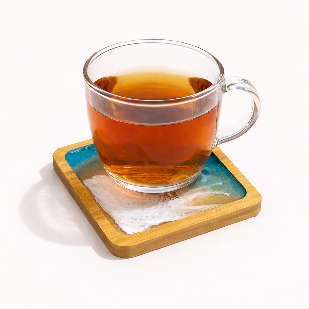 Ocean Wave Bamboo Coasters