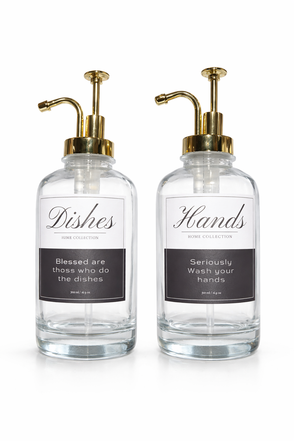 Glass Soap Dispenser- Hand & Dishes