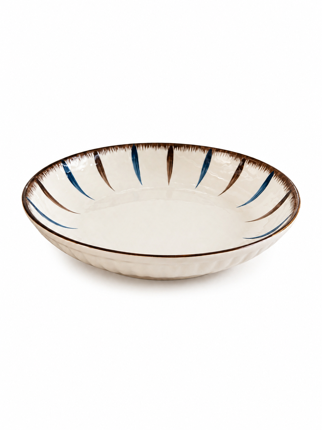 Azure Brush Ceramic Plate