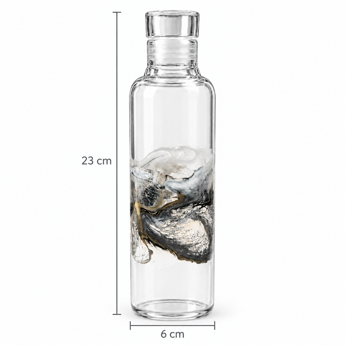 Glass Water Bottle (500ml)