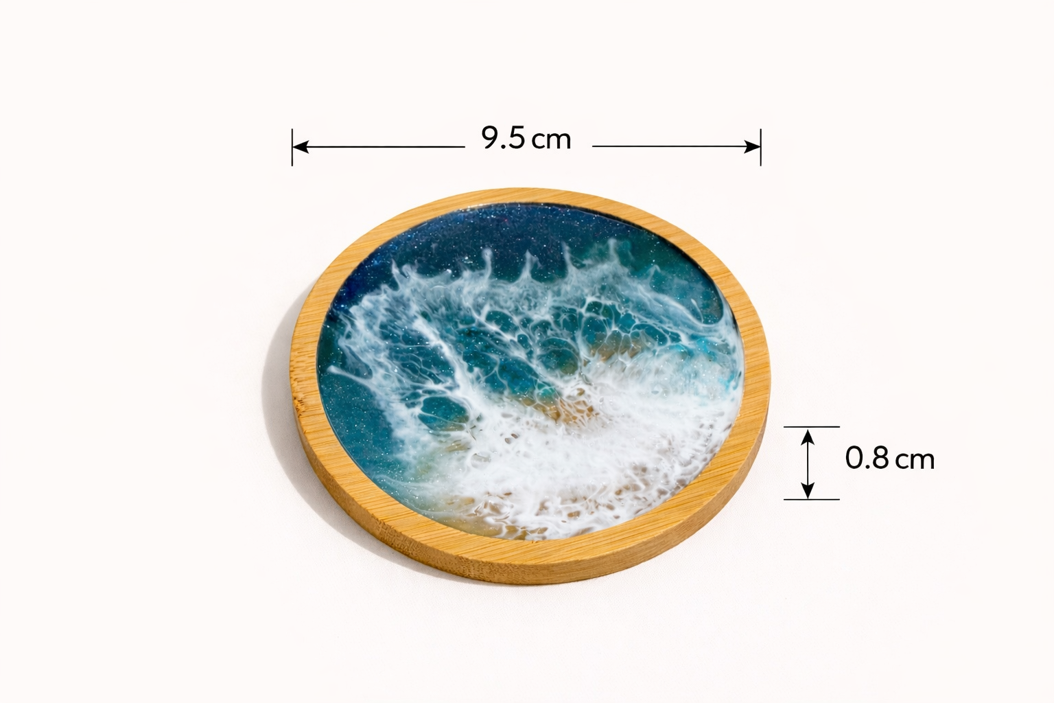 Ocean Wave Bamboo Coasters
