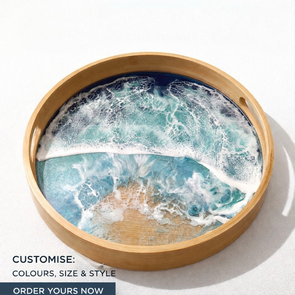Bamboo Round Tray- Custom