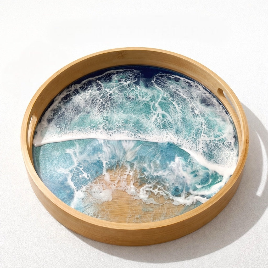 Bamboo Round Tray- Custom