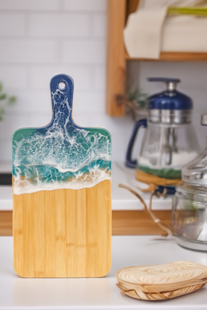 Bamboo Serving Board - Ocean Waves