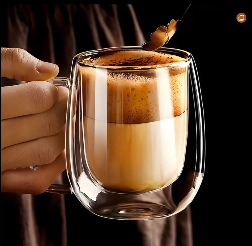 Double-walled Glass Coffee Mug