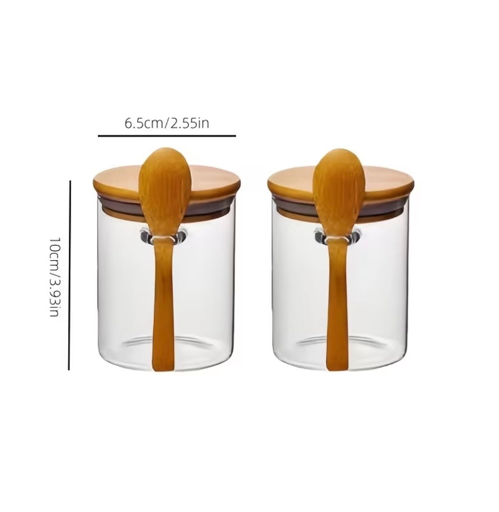 Glass Storage Jar & Spoon