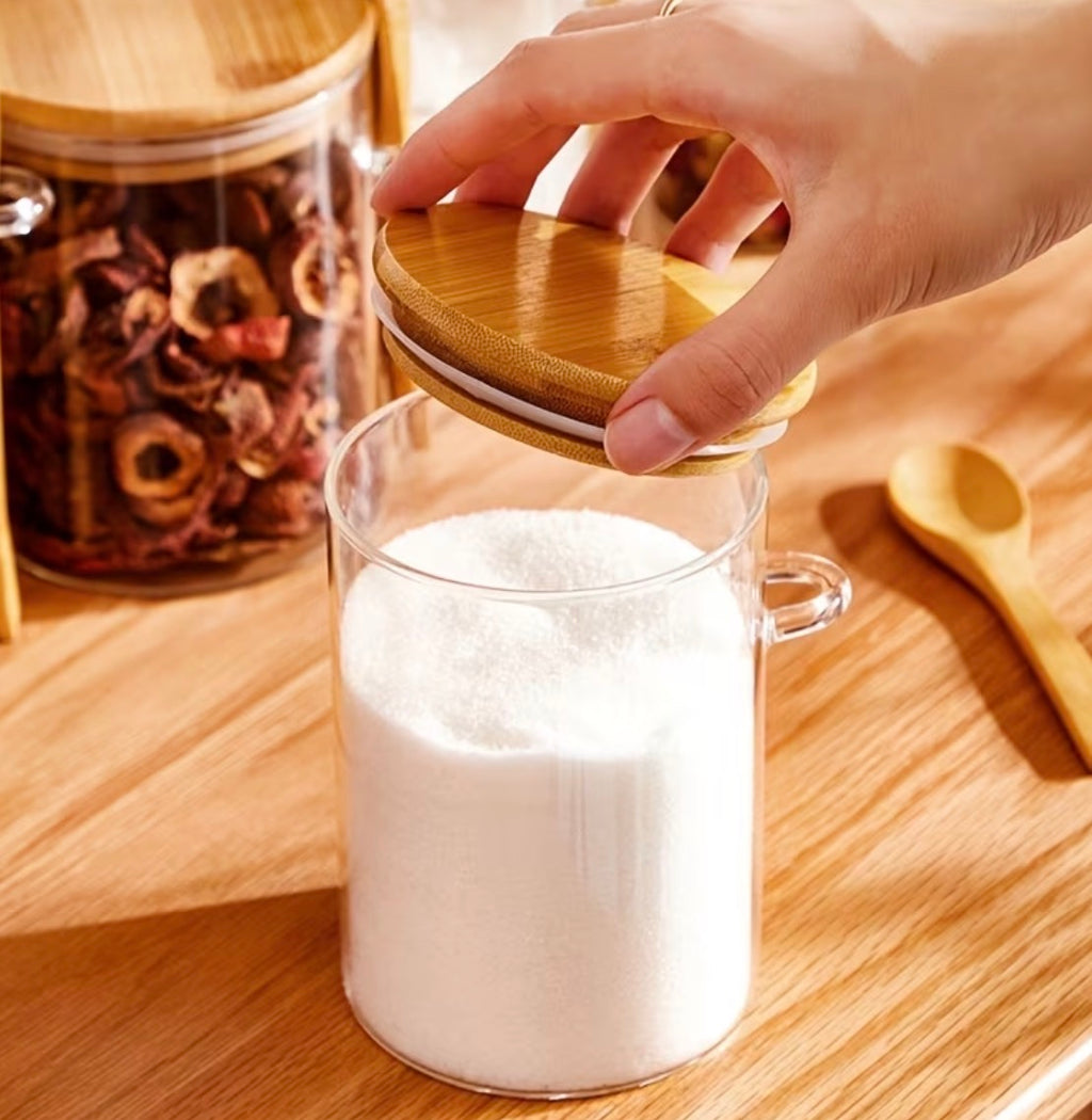 Glass Storage Jar & Spoon