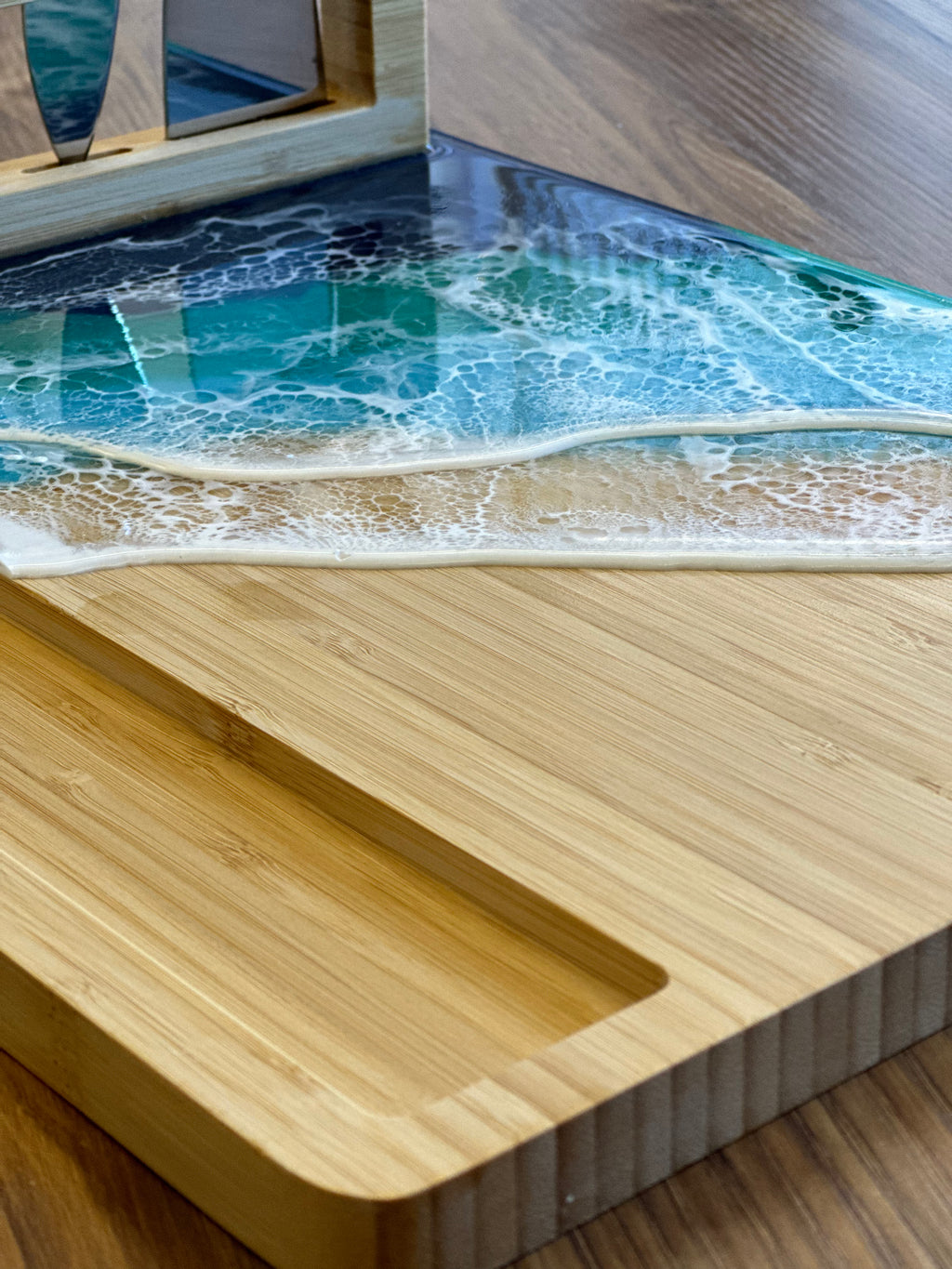 Bamboo Cheese Board - Ocean Waves